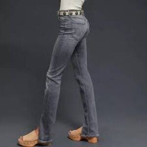 MOTHER The Rascal Sliced Up Heel Grey Denim Jeans Size 28